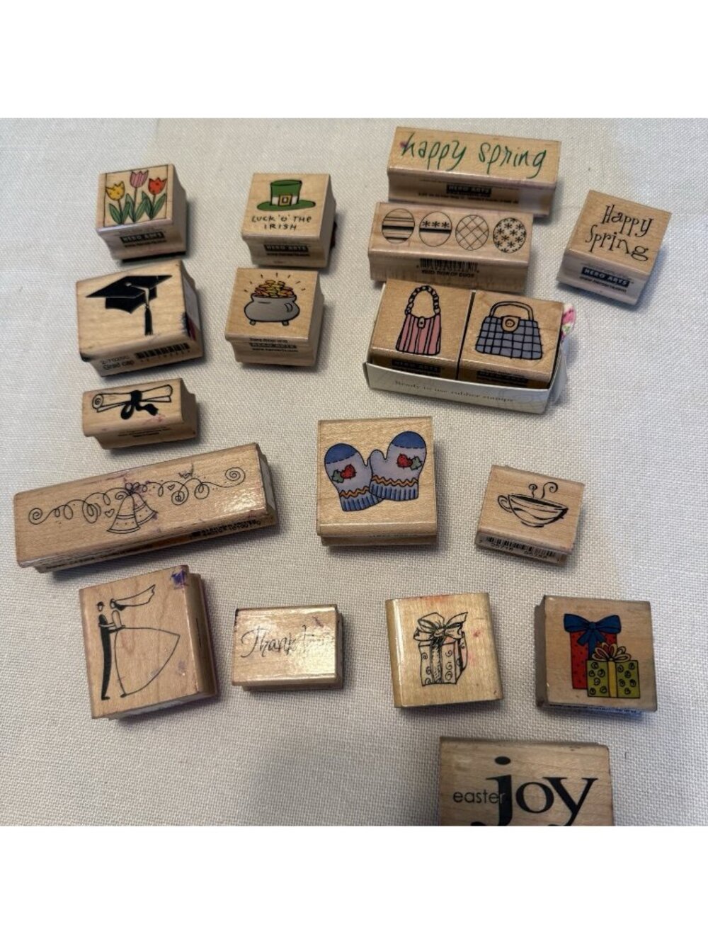 Lot of 18 Arts & Crafts Stampers - Christmas - Wedding - Easter & More Stamps